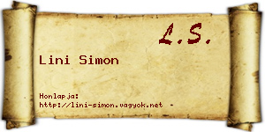 Lini Simon névjegykártya